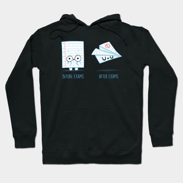 Before and After Exams Hoodie by Naolito